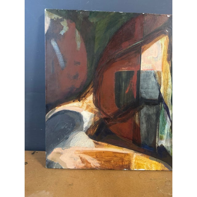 Textile 1970s Abstract Oil Painting on Canvas by Bob Boernstein For Sale - Image 7 of 11