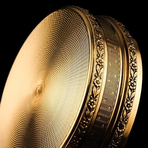 Antique French Silver Gilt Vermeil Circular Box, 1900s For Sale - Image 17 of 18