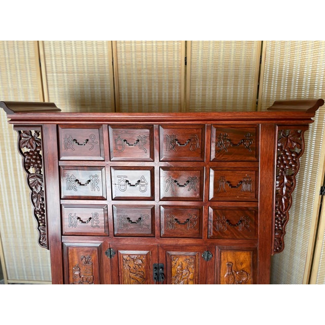 1970s Vintage Ming Altar Style Tall Chest For Sale - Image 11 of 13