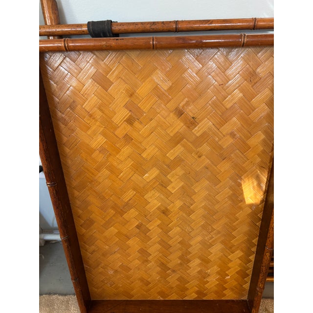 Vintage 1970s British Colonial–style Faux Bamboo Tray Table. For Sale - Image 10 of 10