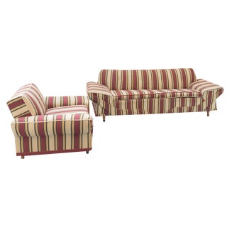 Set of American Sofa and Armchair, 1970s For Sale