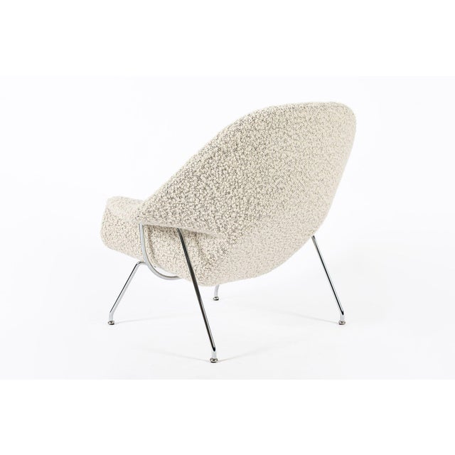 Ivory Early Restored Mid Century Ivory Wool Womb Chair by Saarinen for Knoll, Multiples/Custom Avail For Sale - Image 8 of 18