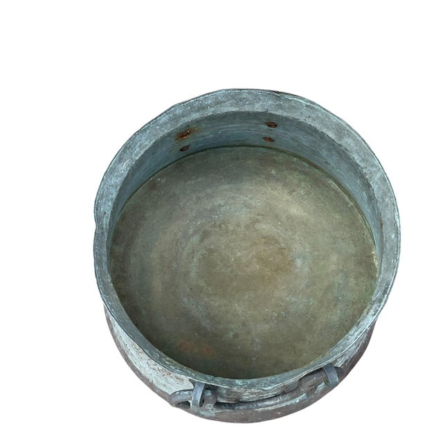 Late 19th Century Antique Primitive Bucket, Cauldron or Kettle With Handles For Sale - Image 10 of 13