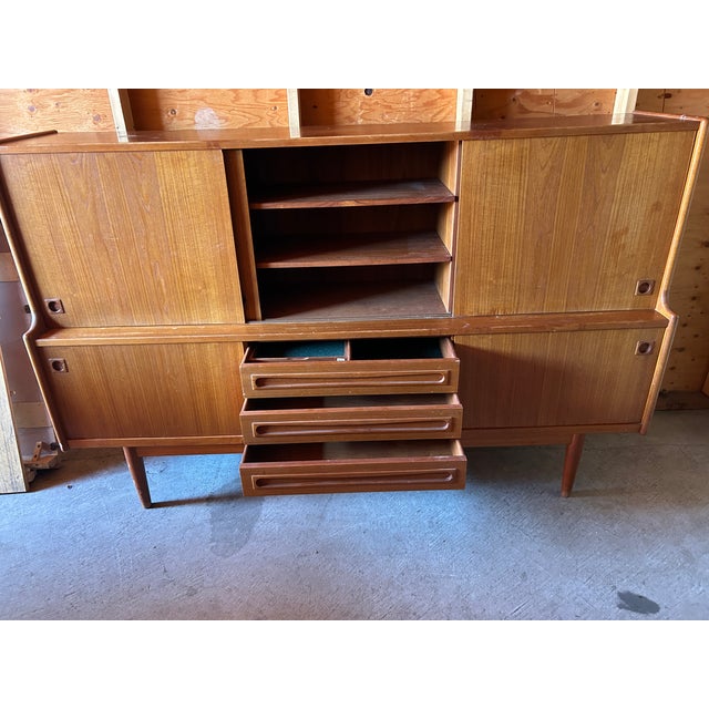 Mid 20th Century Vintage Mid-Century Modern Teak Credenza by Johannes Andersen For Sale - Image 5 of 11