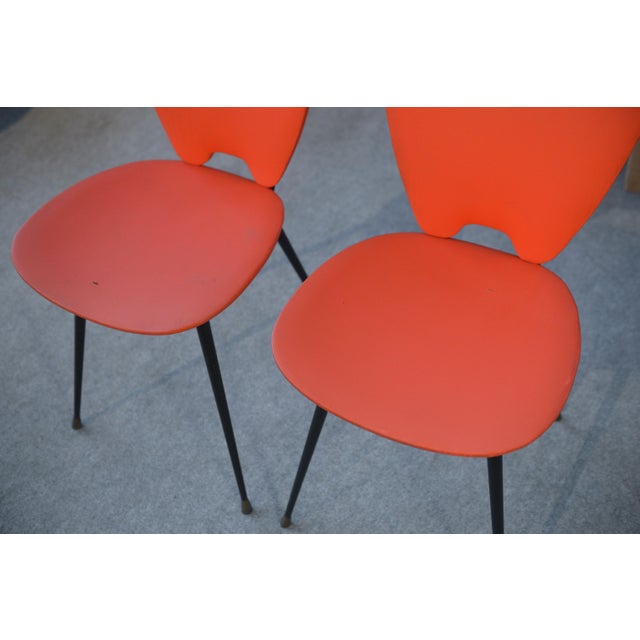 1960s Set of Red Skai Chairs, 1960s For Sale - Image 5 of 18