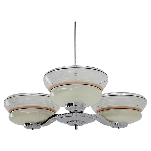 Large Mid-Century Ceiling Lamp from Zukov, 1950s For Sale