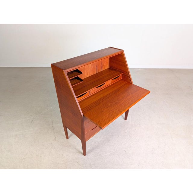 Mid-Century Danish Teak Secretary by Nils Jonsson for HJN Mobler For Sale - Image 12 of 15