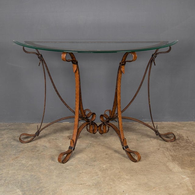 Vintage Console in Wrought Iron, 1980 For Sale - Image 3 of 12