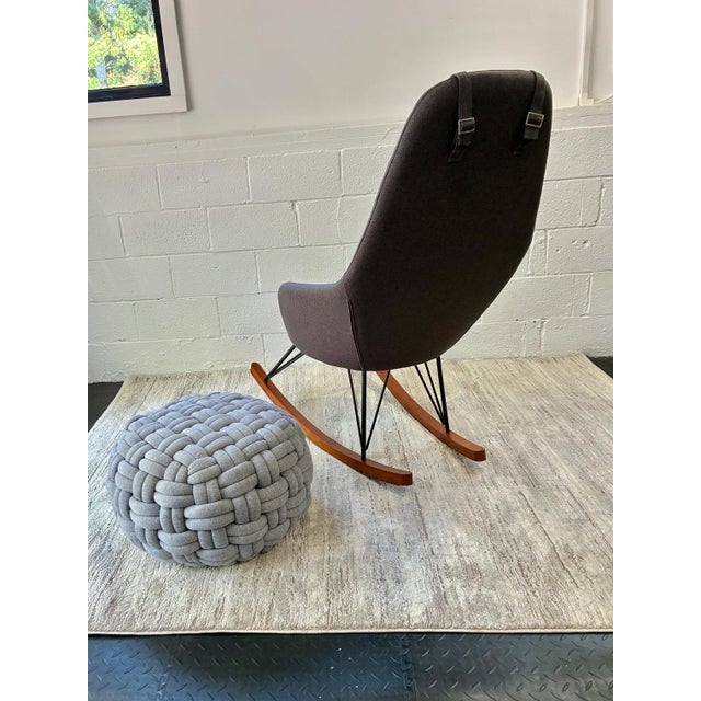 Wood Pod Rocking Chair and Knot Ottoman For Sale - Image 7 of 10