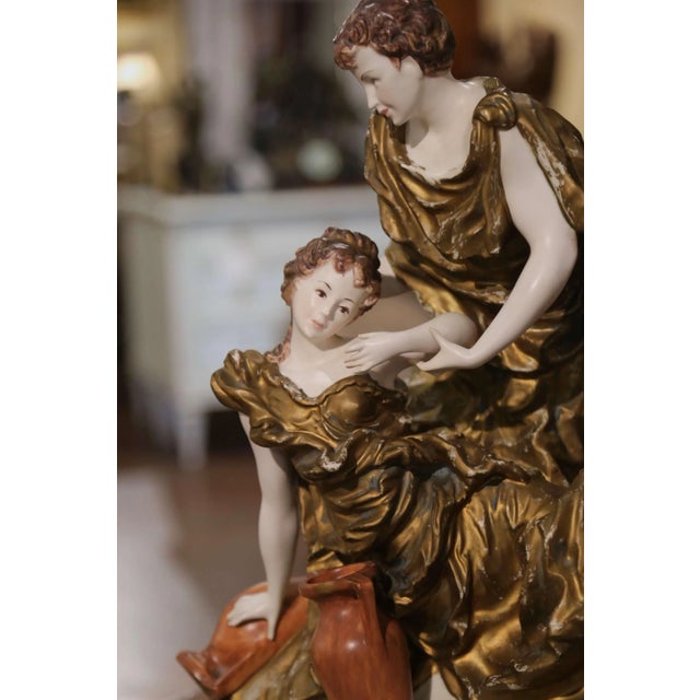 Mid-Century Italian Capodimonte Style Porcelain Figural Group by Benrose For Sale In Dallas - Image 6 of 12