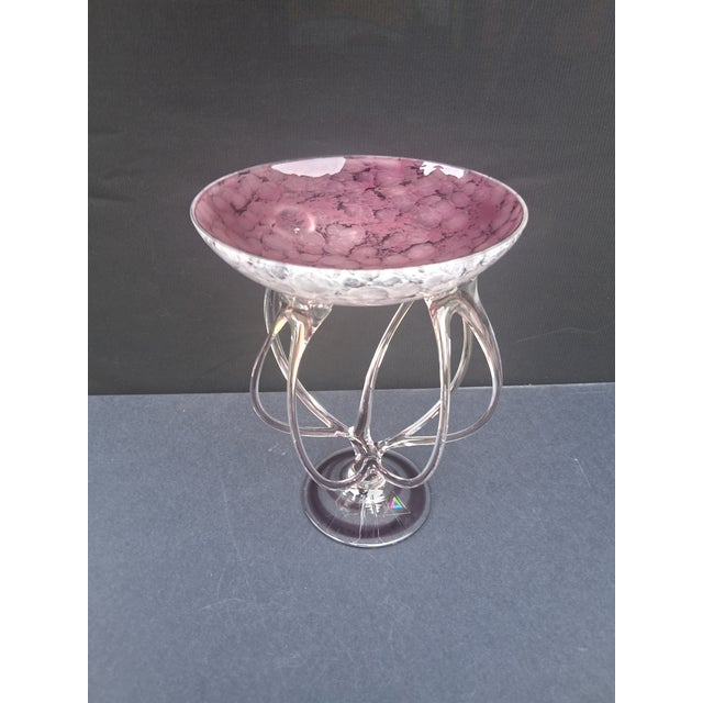 Late 20th Century Large Vintage Hand Blown Deco-Glass Krosno Poland Sculpture For Sale - Image 5 of 12