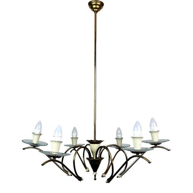 Mid-Century Spider Chandelier by Pietro Chiesa for Fontana Arte, Italy, 1940s For Sale
