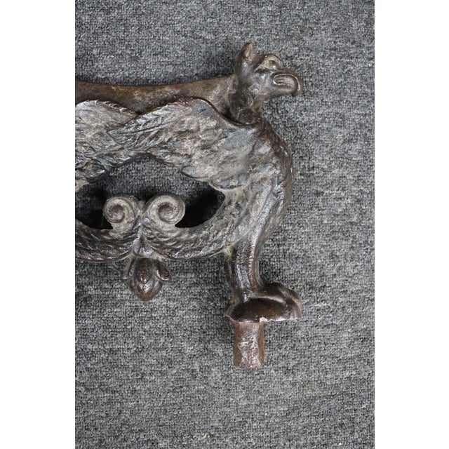 Victorian Cast Iron Griffin Boot Scraper For Sale In Philadelphia - Image 6 of 8