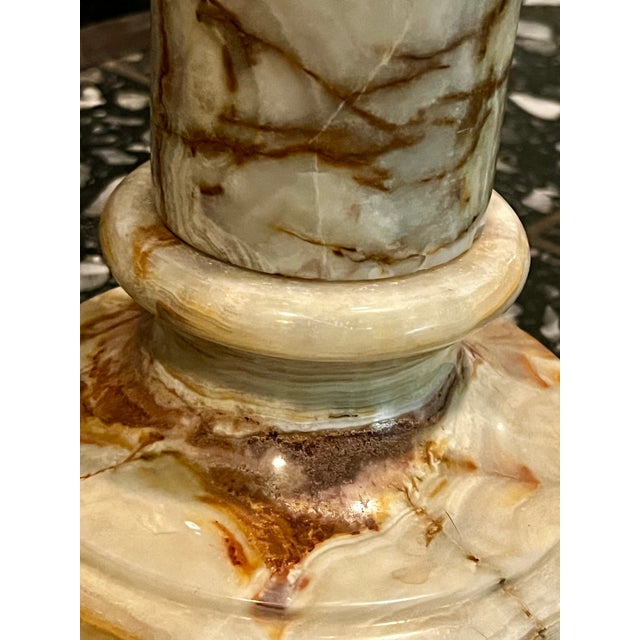 Mid-Century Solid Onyx Pedestal For Sale - Image 4 of 13