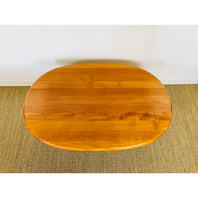 Danish Oval Teak Coffee Table from Glostrup Møbelfabrik, 1960 For Sale - Image 4 of 13