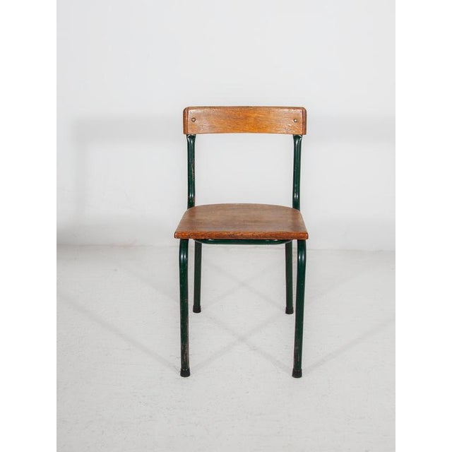 Mid-Century Modern Industrial School Chair by Willy Van Der Meeren for Tubax, 1950s For Sale - Image 4 of 12