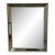 Hollywood Regency Style Silver Beaded Framed Wall Mirror For Sale