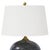 Ride the wave with this Japanese inspired ceramic black-and-white table lamp. Its crisp white shade and antique brass...
