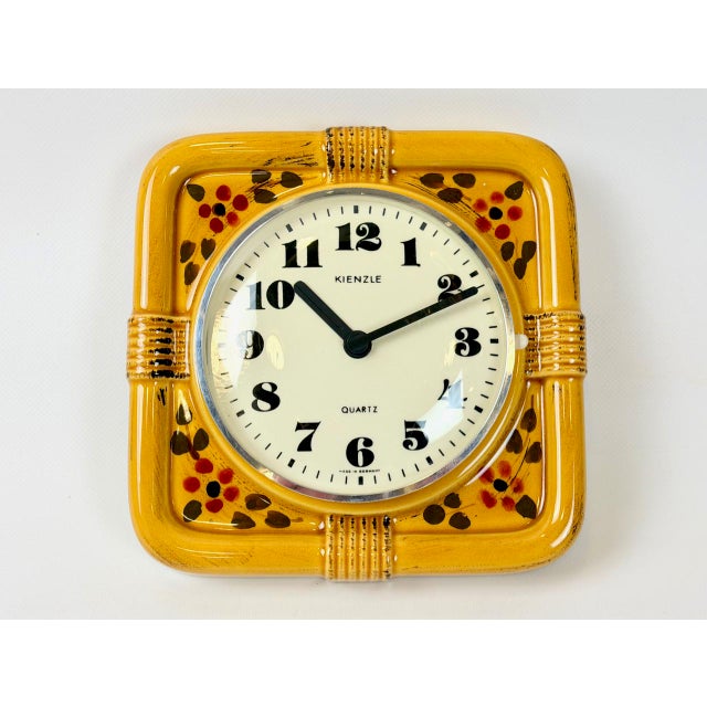 Ceramic Vintage Ceramic Kitchen Wall Clock from Kienzle, 1960s For Sale - Image 7 of 7