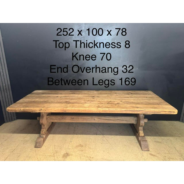 Antique Large Oak Farmhouse Dining Table, 1890 For Sale - Image 17 of 18