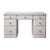 Late 20th Century Coastal Breeze Whitewashed Double Pedestal Desk With File Drawers – Solid Pine 57” W For Sale