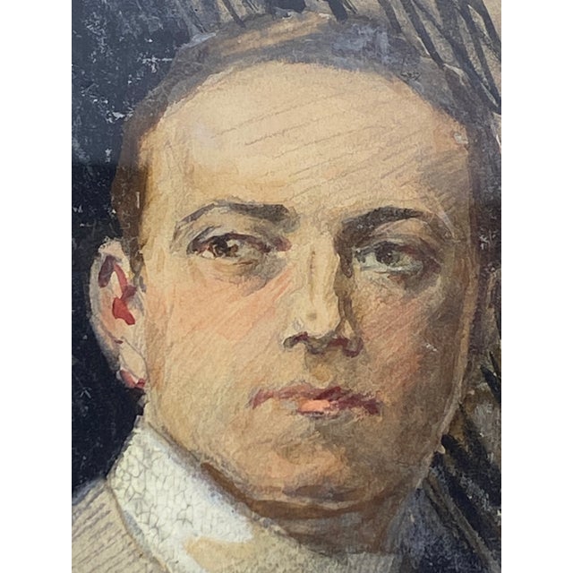 Art Deco Period Illustration of a Man Smoking For Sale In New York - Image 6 of 11