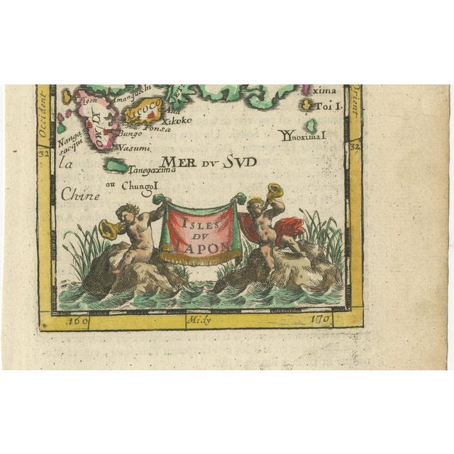 17th Century Japanese Isles Map by Mallet, 1683 For Sale - Image 5 of 10