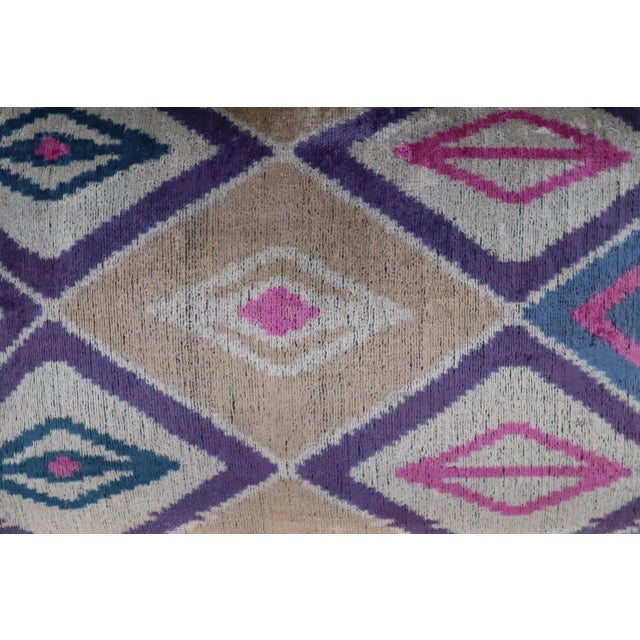 Contemporary Earth Tones Velvet Throw Pillow & Down Insert For Sale - Image 4 of 10