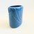Postmodern Embossed Periwinkle Ceramic Vase For Sale - Image 4 of 9