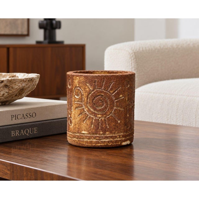 Mid-Century Modern Win Ng Early Brush Pot, Circa 1960 For Sale - Image 3 of 6