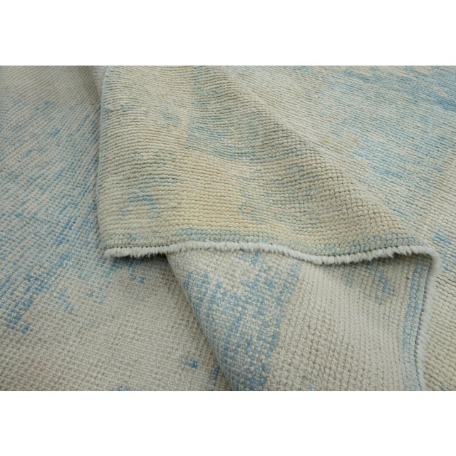 Blue Turkish Oushak Rug 5' x 7'2" #17859 For Sale - Image 8 of 8