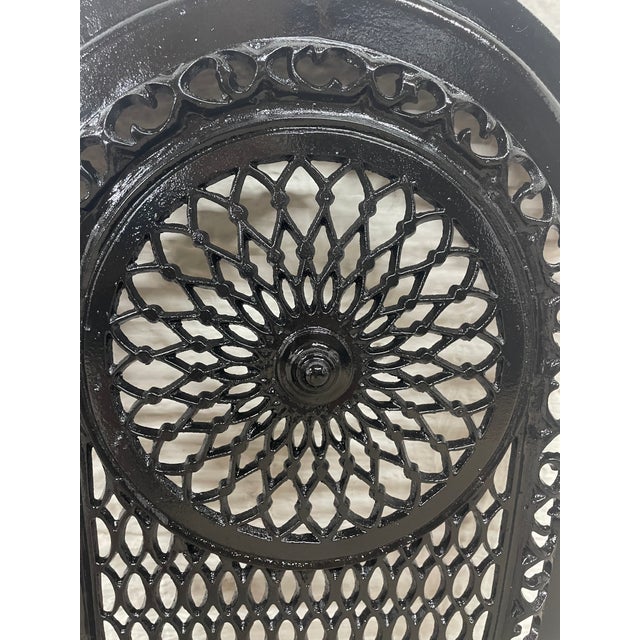 Metal Late 19th Century Cast Iron Ornate Victorian Cast Iron Fireplace Insert and Summer Hood 27" X 21.25" For Sale - Image 7 of 7