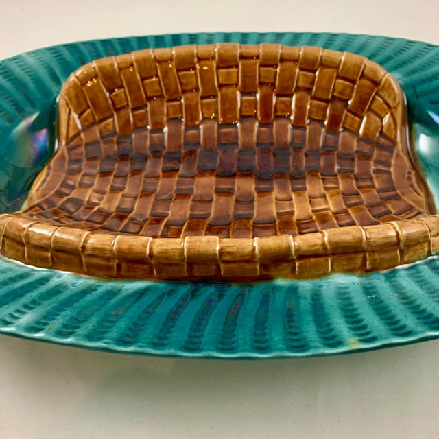 Ceramic French Creil Et Montereau Trompe l'Oeil Asparagus Server C.1890 For Sale - Image 7 of 13