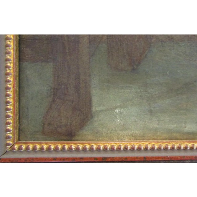 Mid 19th Century Antique Watercolor Painting of a Woman Reading a Letter in a Cottage by William Harris Weatherhead, Framed For Sale - Image 5 of 7