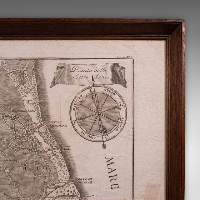 Antique Italian Region Map, Framed Cartography, 18th Century, Emilia Romagna For Sale - Image 4 of 12