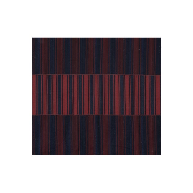 1960s 1960s Turkish Striped Kilim Rug 6'8'' X 10'7'' For Sale - Image 5 of 10