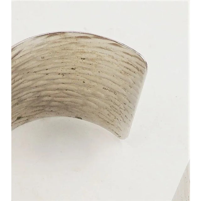 Modern Circa 1976 Napier Rhodium Plate Cuff Bracelet For Sale - Image 3 of 7