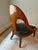 Pair of Mid-Century Michael Taylor for Baker Mahogany Spoonback Slipper Chairs – Original Black Leather & Brass Tacks For Sale - Image 13 of 14