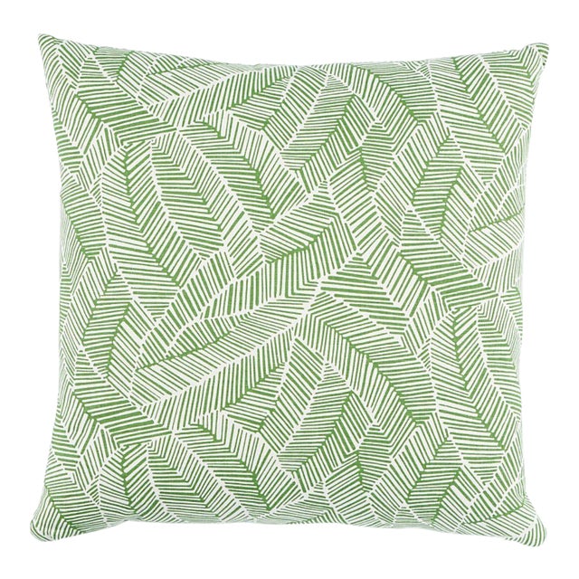 Schumacher Abstract Leaf 20" Pillow in Leaf For Sale
