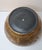 Large Vintage Chinoiserie Black & Gold Embossed Ceramic Cachepot Planter For Sale - Image 9 of 12