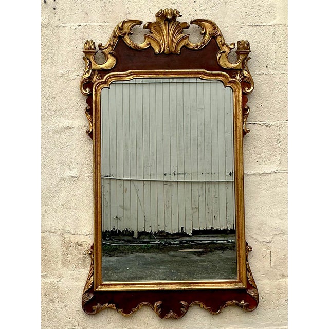 Labarge Vintage Regency LaBarge Gilt Tipped Mirror For Sale - Image 4 of 10