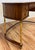 Wood Vintage Sligh-Lowry Burl Wood Leather Top Demilune Desk W/ Brass Legs For Sale - Image 7 of 12