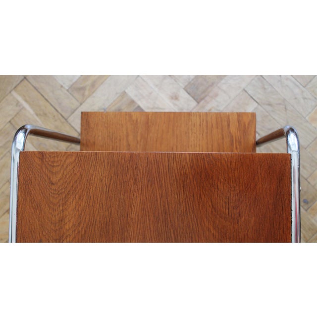 Modernist Tubular Steel Side Table in the style of Marcel Breuer for Kovona, 1920s For Sale - Image 12 of 15