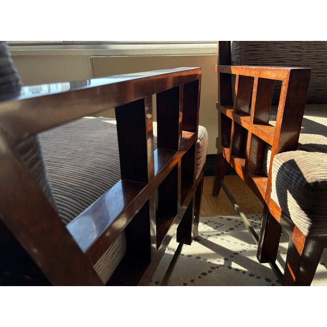 Dessin Fournir Therien Studio Workshop Lattice Chair (Two) For Sale - Image 16 of 18