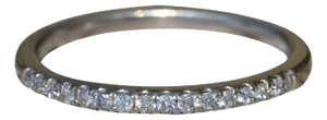 The Dania Beach: Ladies White Gold Diamond Skinny Diamond Wedding Band