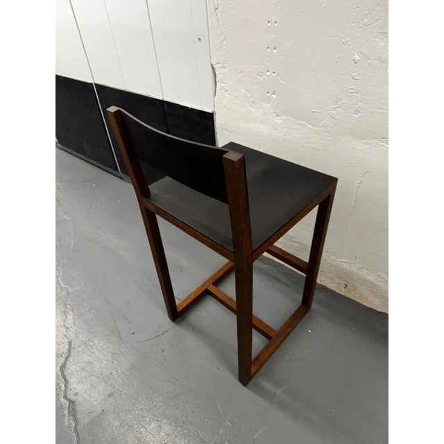 BDDW Original | Wood and Leather Guest Stool by Tyler Hays For Sale - Image 13 of 13