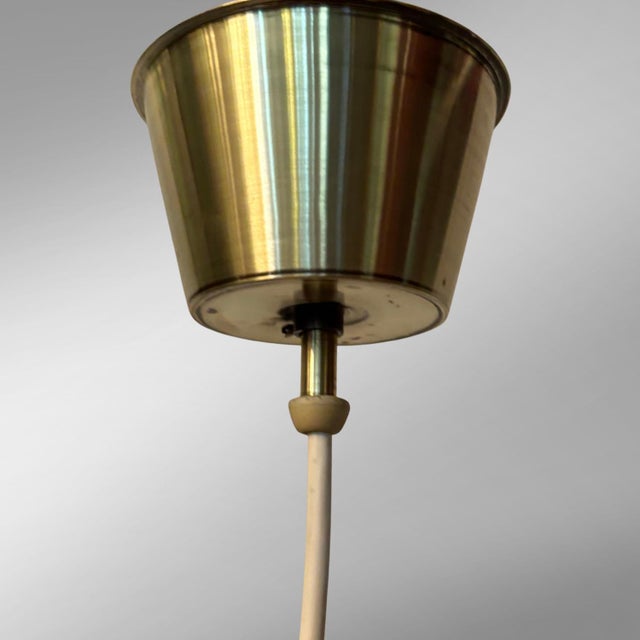Mid-Century Modern Scandinavian Brass Pendant Lamp by Eje Ahlgren for Bergboms, 1960s For Sale - Image 10 of 11