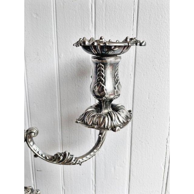 Late 19th Century Late 19th Century Victorian Era Tiffany & Co Silver Plated Candelabra For Sale - Image 5 of 10