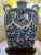 Late 20th Century Vintage 10.5" Chinoiserie Blue & White Phoenix Moon Flask With Stand For Sale - Image 5 of 8