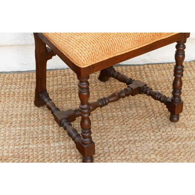 Antique Spanish Colonial Upholstered Chair For Sale - Image 9 of 11